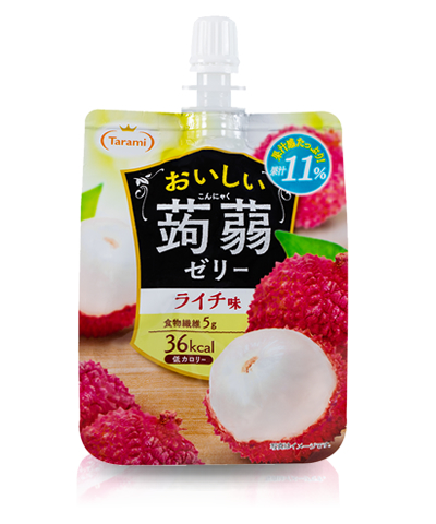 おいしい蒟蒻ゼリー ライチ味 商品情報 フルーツゼリーのたらみ おいしい蒟蒻ゼリー ライチ味 商品情報 フルーツゼリーのたらみ