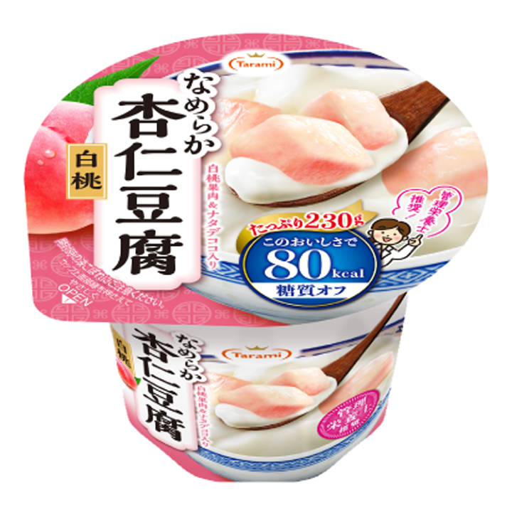 Tarami なめらか杏仁豆腐白桃 80kcal 230g